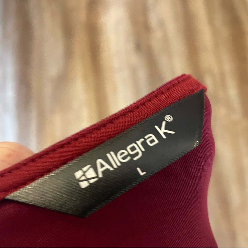 Allegra K Velvet Sweetheart Long Sleeve Top - Picture 7 of 8